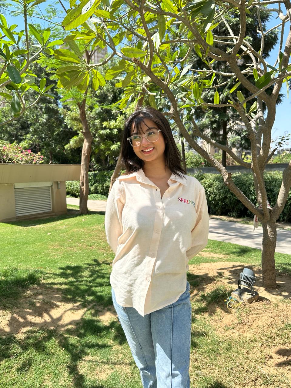 SPRING linen shirt, Peach